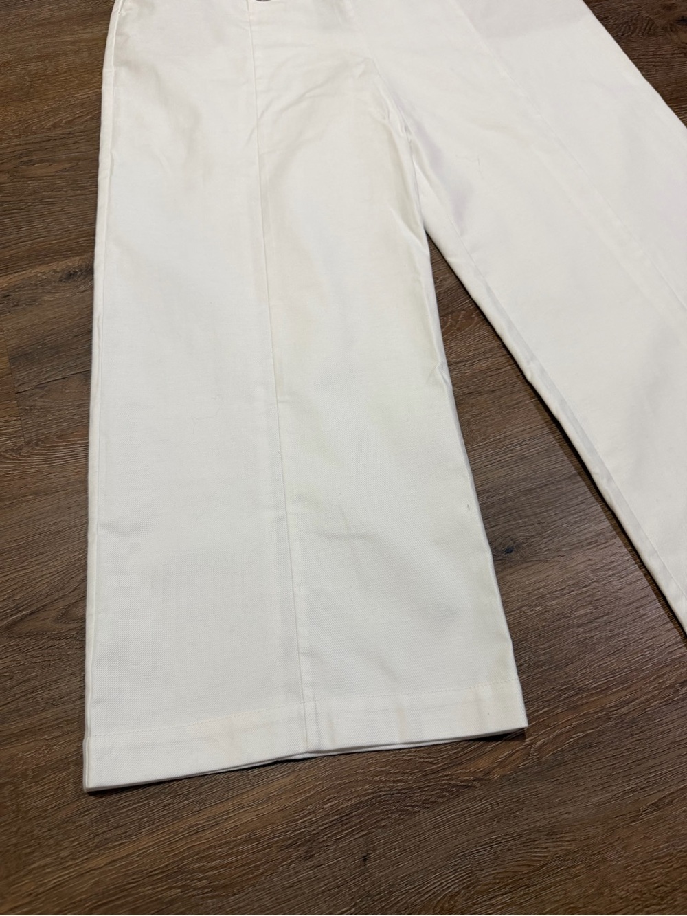 NWT BCBGMAXAZRIA White Sailor Button Cropped Wide Leg Pants Large 34 x 25 - Picture 3 of 9